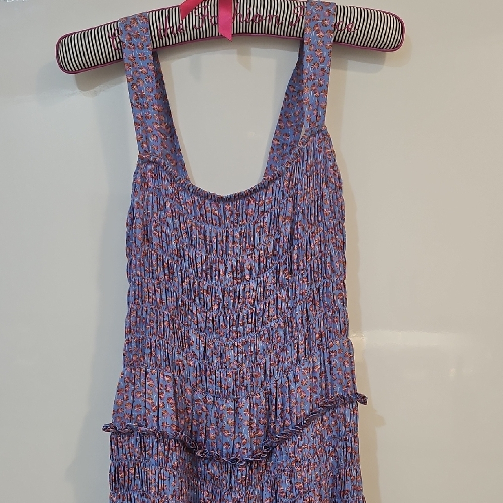 J. Crew Purple Floral Smocked Sundress
